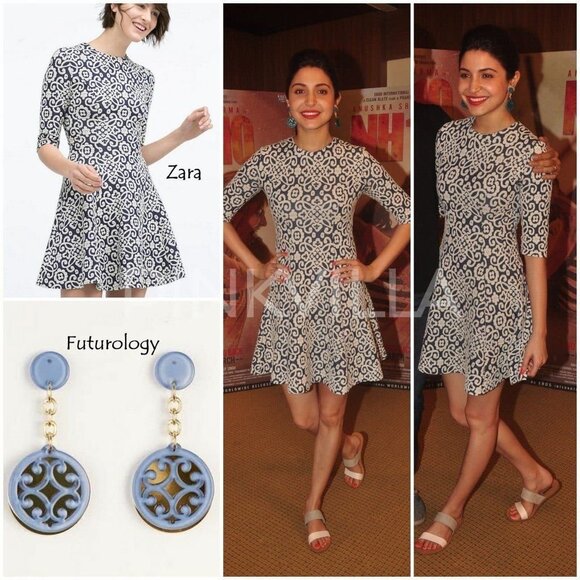 Zara Cotton Blend Midi Dress - Picture 1 of 4